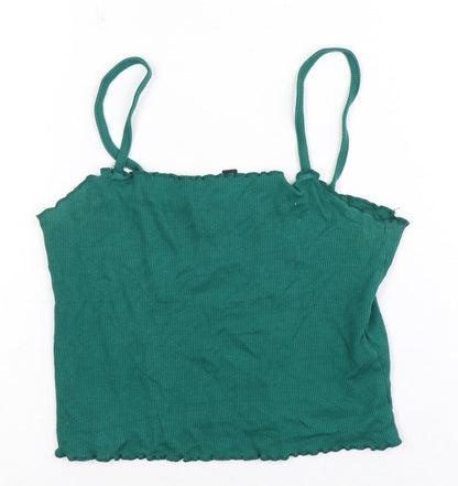 Womens UK Size 10 Topshop Green Camisole Tank