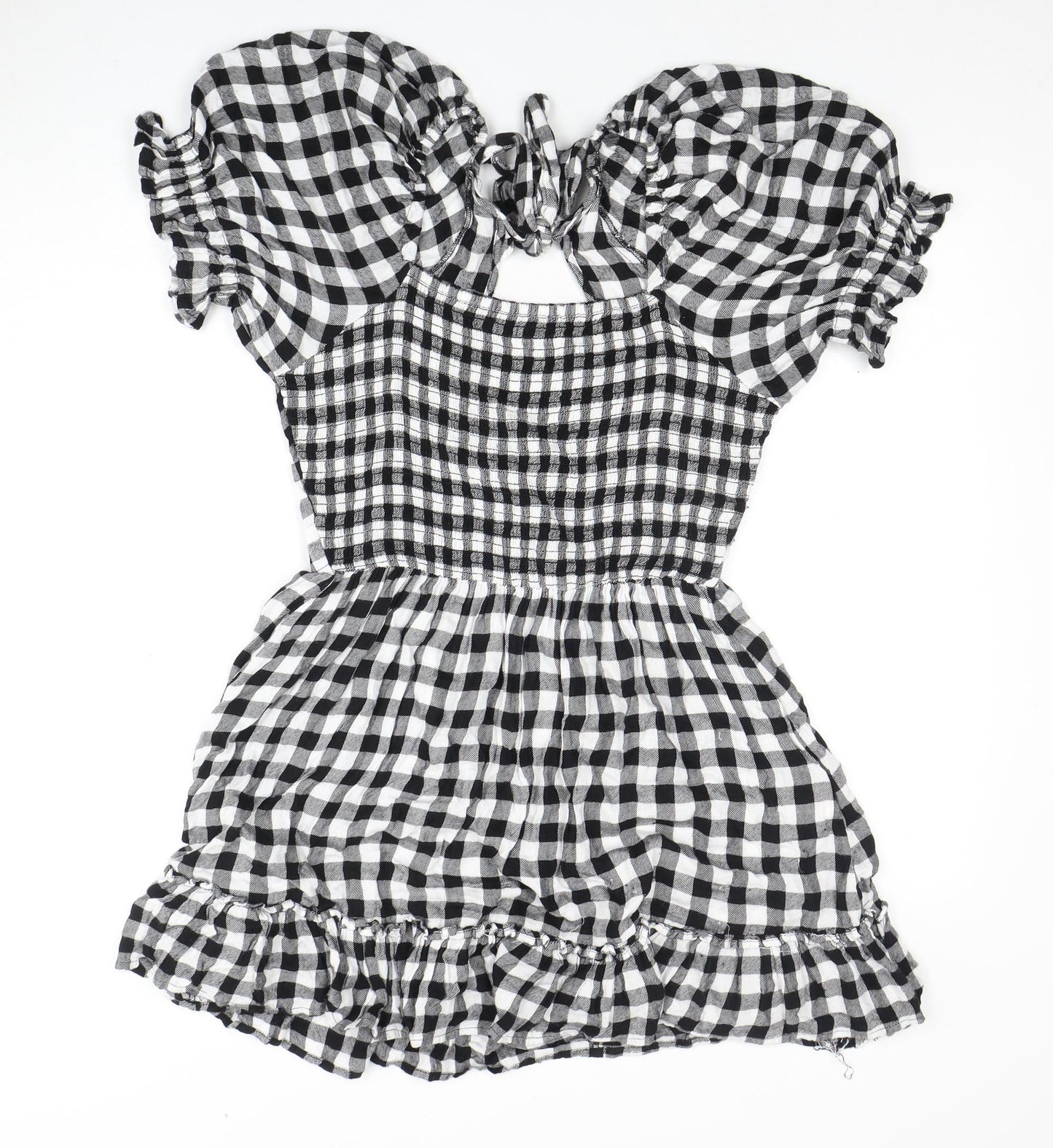 Dizzy Lizzy Women's Black & White A-Line Dress S