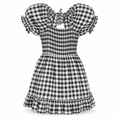 Dizzy Lizzy Women's Black & White A-Line Dress S