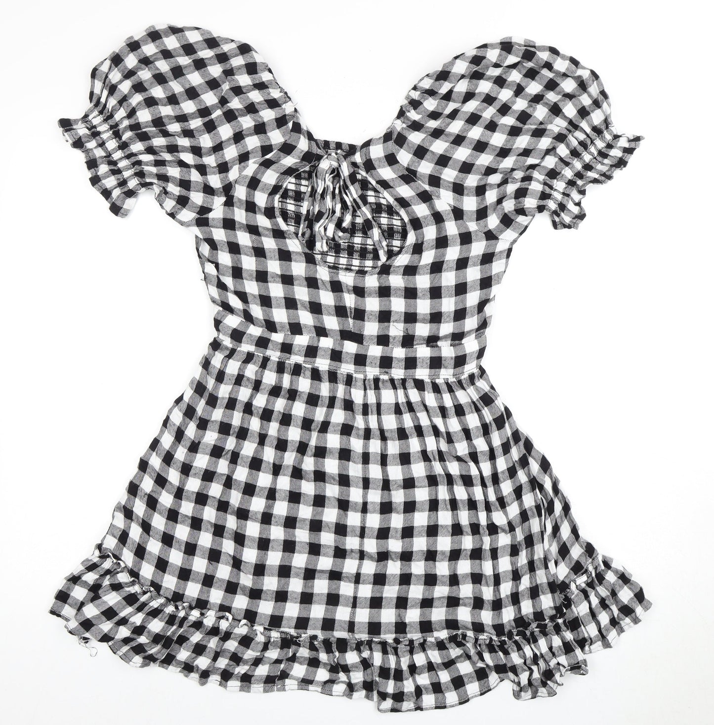 Dizzy Lizzy Women's Black & White A-Line Dress S