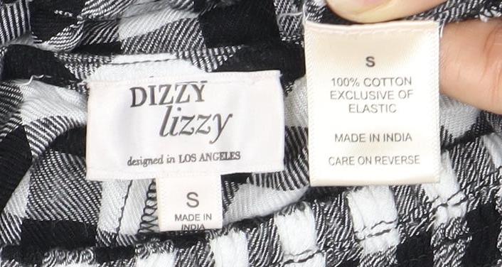Dizzy Lizzy Women's Black & White A-Line Dress S