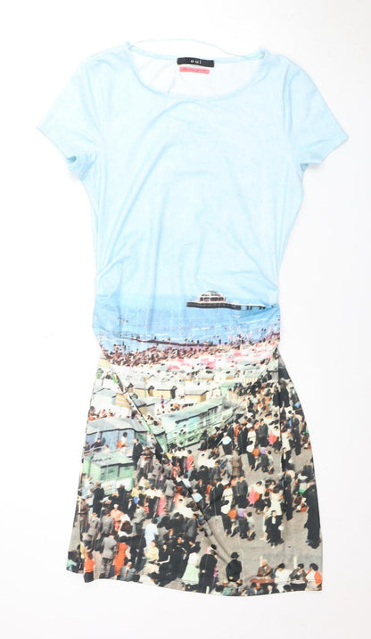 Oui Women's Multicoloured Jersey Dress Size 10