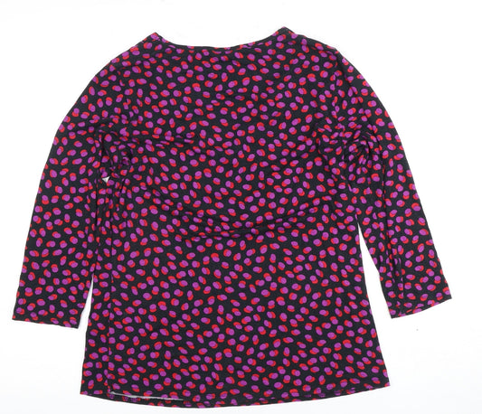 Marks and Spencer Women's Multicoloured V-Neck T-Shirt, Size 12