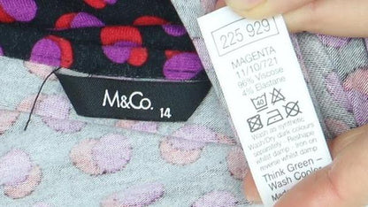 Marks and Spencer Women's Multicoloured V-Neck T-Shirt, Size 12