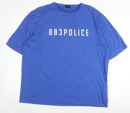 883 Police Men's Blue 2XL T-Shirt with Logo