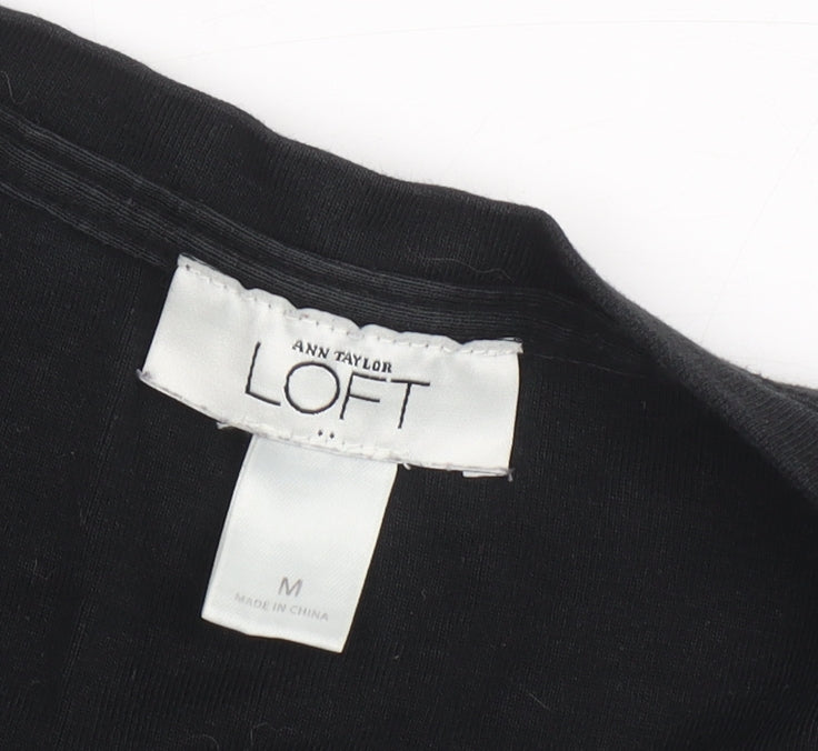 Ann Taylor LOFT Women's Black T-Shirt, Size M
