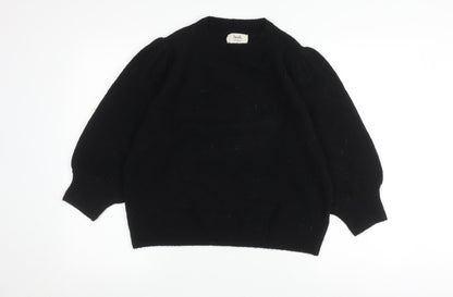 Hush Women's Black Crew Neck Jumper Size M