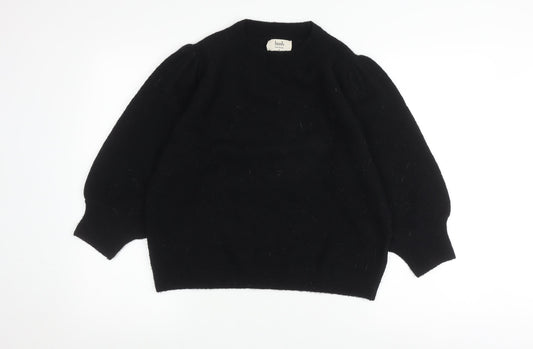 Hush Women's Black Crew Neck Jumper Size M
