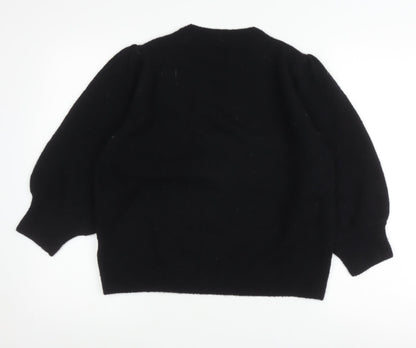 Hush Women's Black Crew Neck Jumper Size M