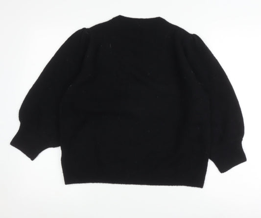 Hush Women's Black Crew Neck Jumper Size M
