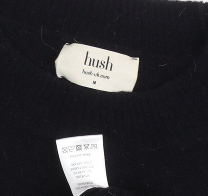 Hush Women's Black Crew Neck Jumper Size M