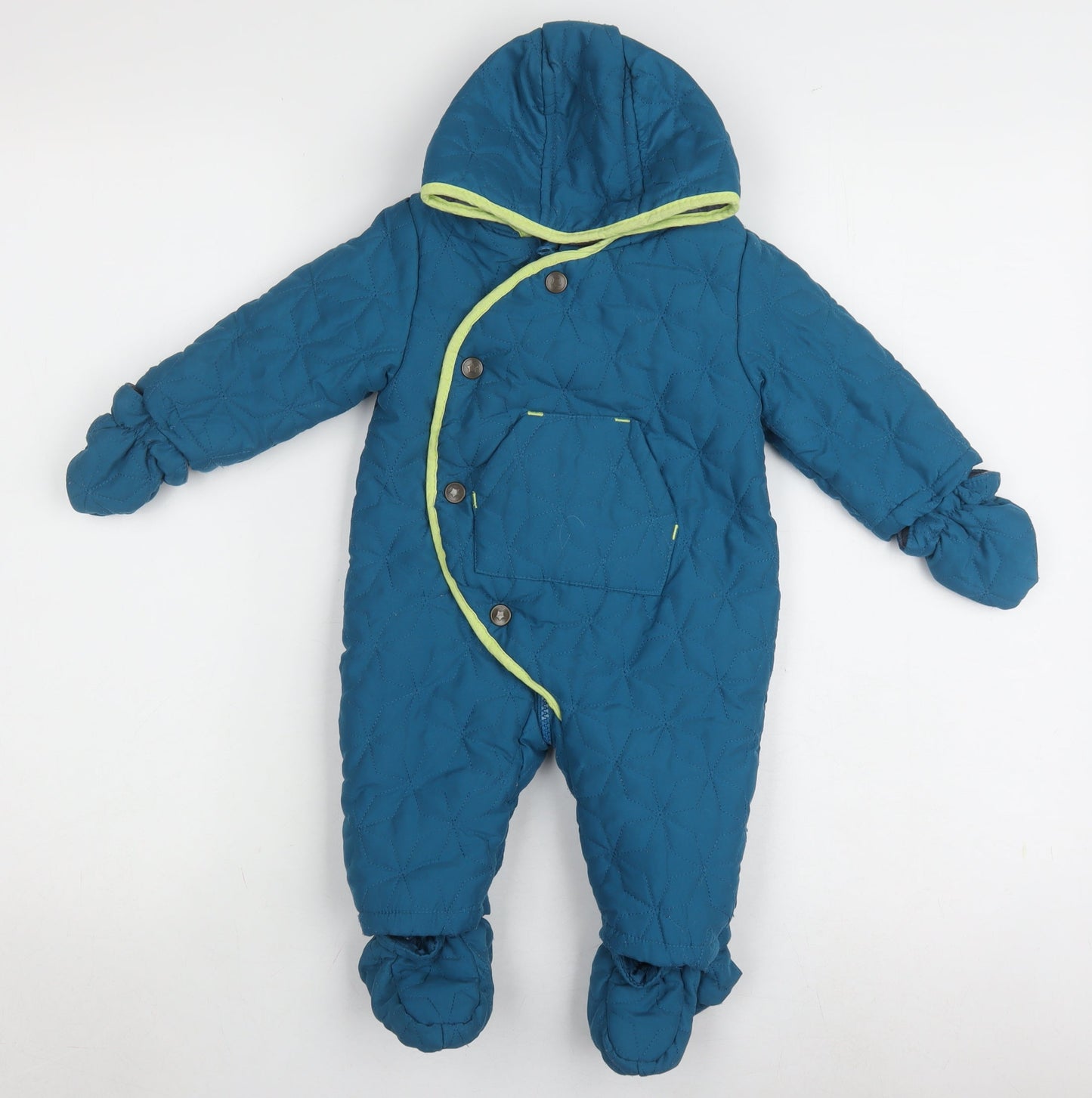 Mini Club Unisex Blue Snowsuit 3-6 Months Hooded Quilted Winter