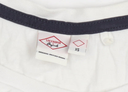 Lee Cooper Men's White XS Athletic Graphic T-Shirt