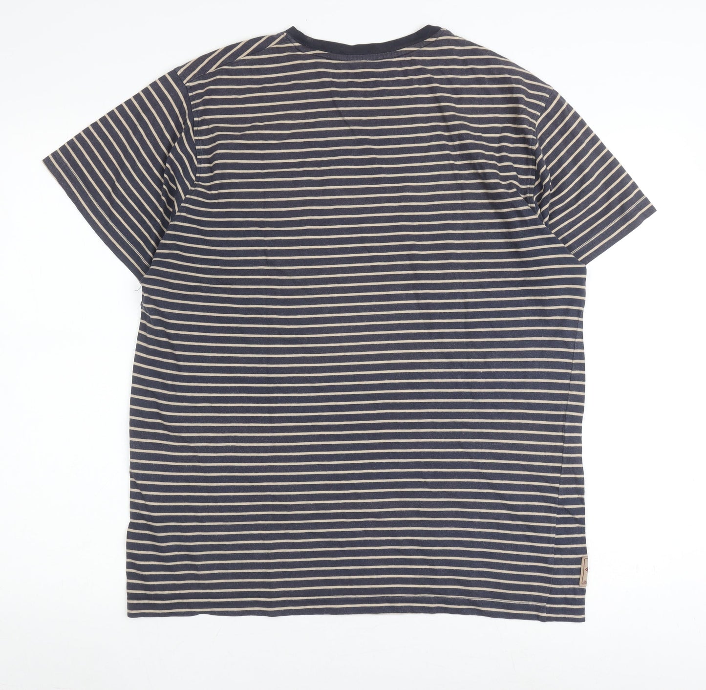 Regatta Men's Blue Stripe T-Shirt L Cotton Blend
