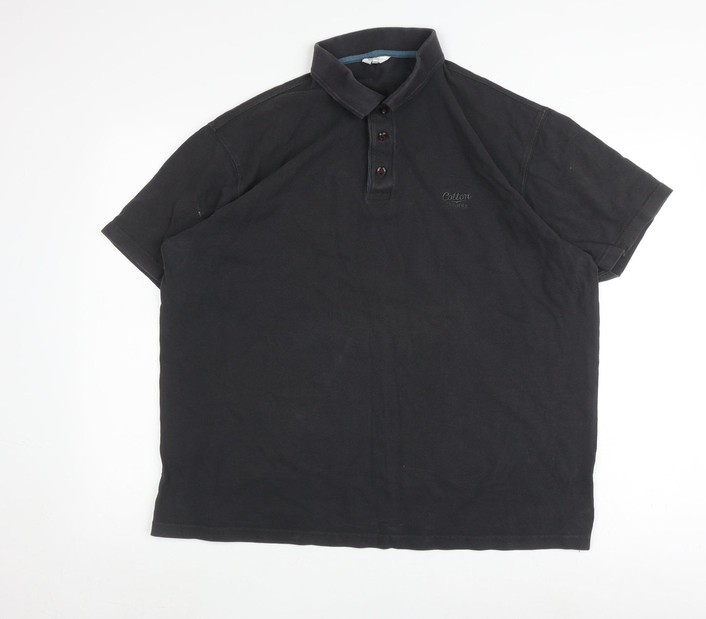Men's Black XL Cotton Polo Shirt - Casual Wear