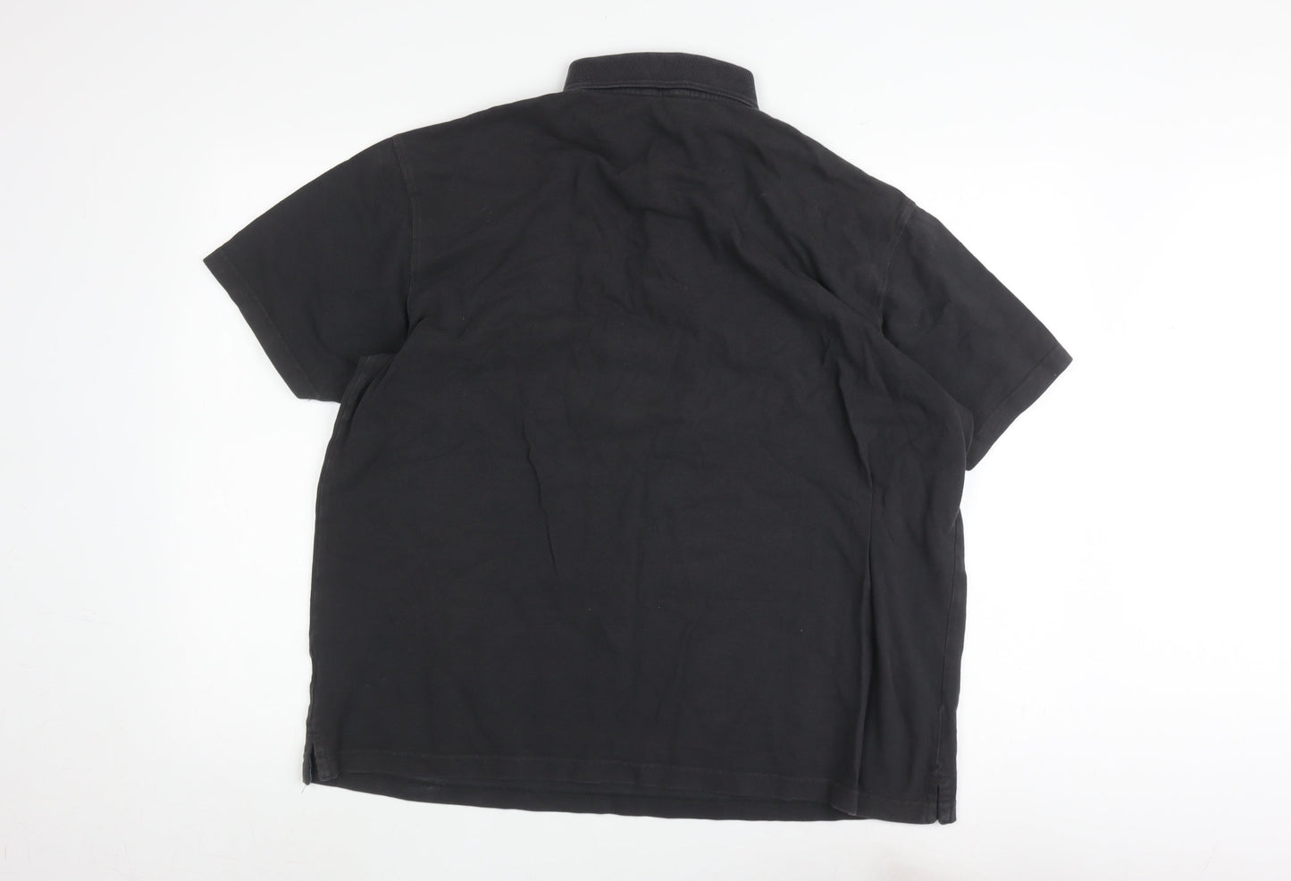 Men's Black XL Cotton Polo Shirt - Casual Wear