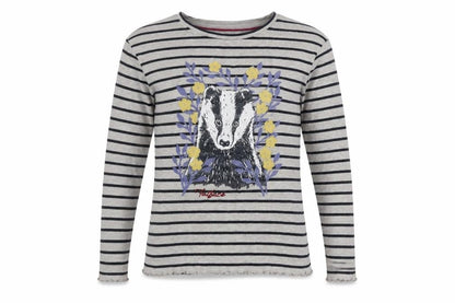Womens UK Size 10/11 FatFace Grey Jersey T-Shirt