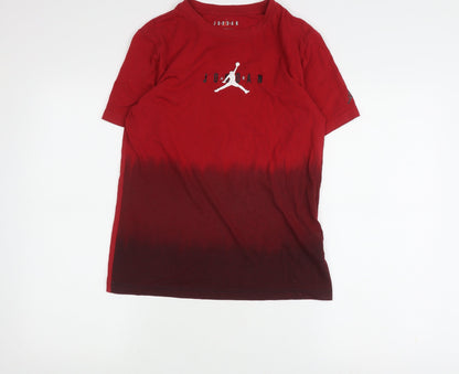 Jordan Boys Red T-Shirt L Regular Fit Logo