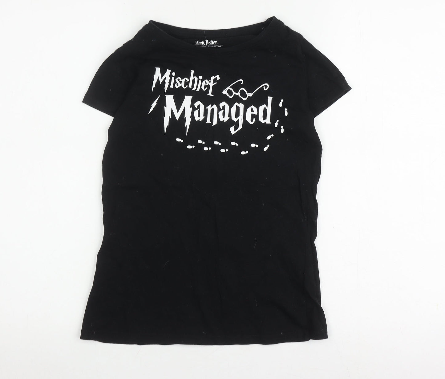 Harry Potter Unisex Kids Black Mischief Managed T-Shirt, 6 Years