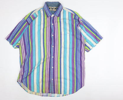 High Advantage Men's Multicoloured Striped Shirt M