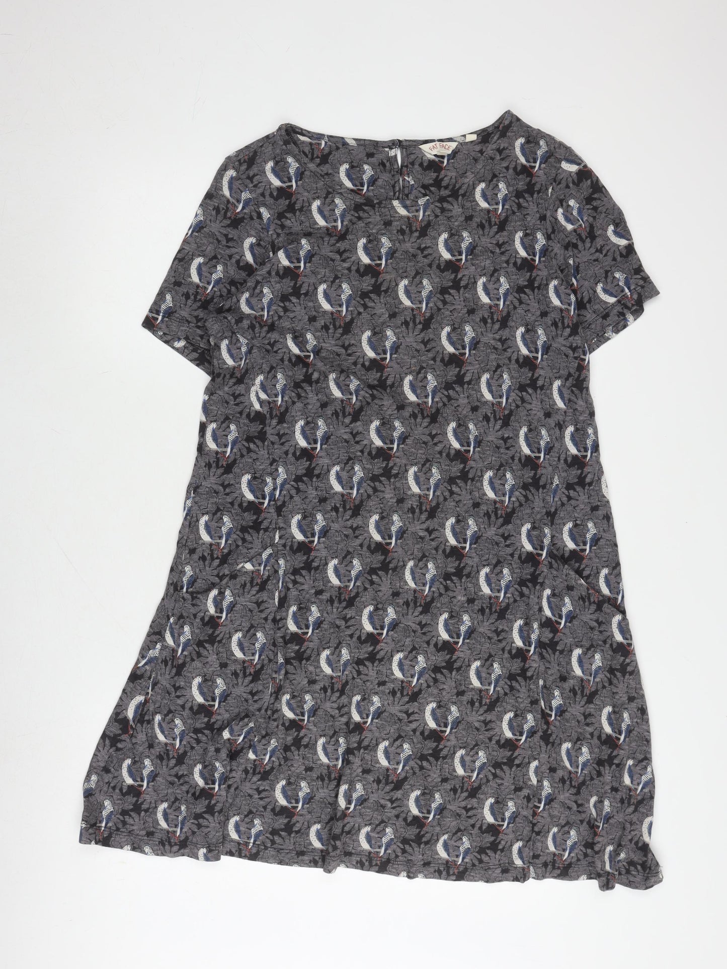 Fat Face Women's Multicoloured Cotton Shift Dress, Size 12