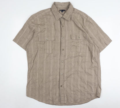 Gap Men's Beige Button-Up Shirt XL