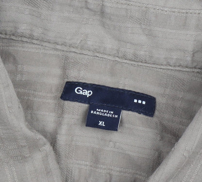 Gap Men's Beige Button-Up Shirt XL