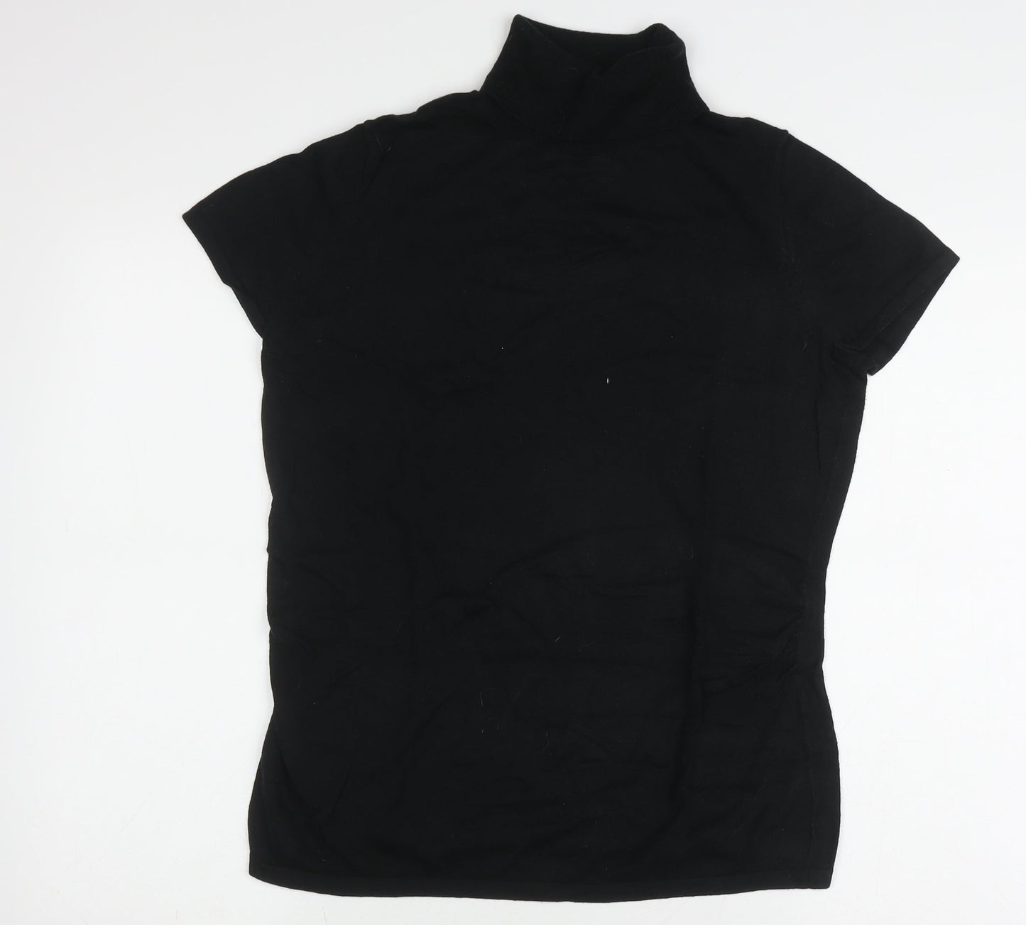 Ann Taylor Women's Black High Neck Pullover Jumper L