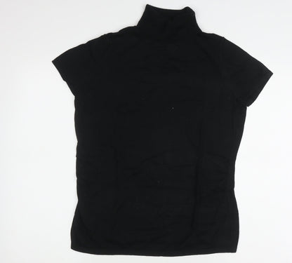 Ann Taylor Women's Black High Neck Pullover Jumper L