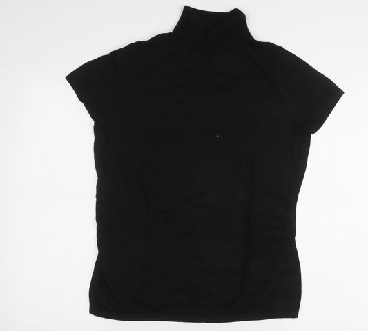 Ann Taylor Women's Black High Neck Pullover Jumper L