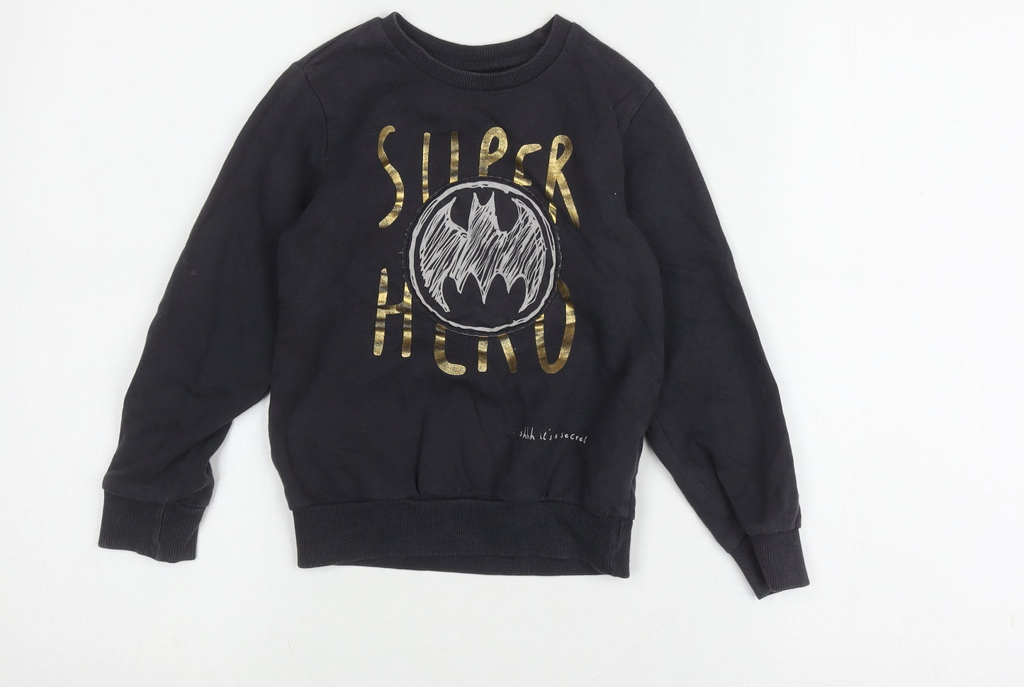 Batman Girls Black Graphic Sweatshirt Pullover 4 Years
