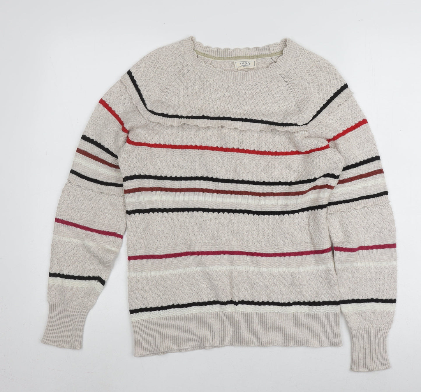 Womens UK Size 6 Fat Face Multicoloured Pullover Jumper