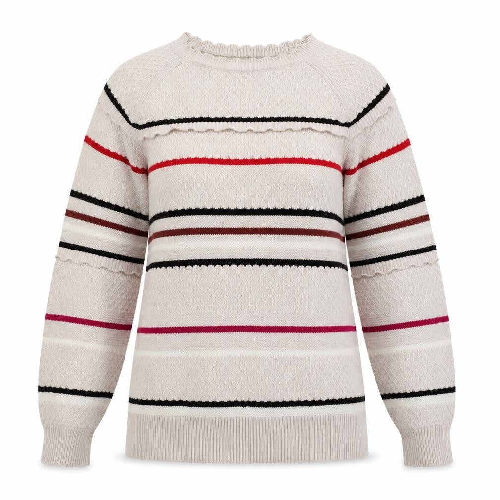 FatFace Women's Multicoloured Striped Pullover Jumper Size 6