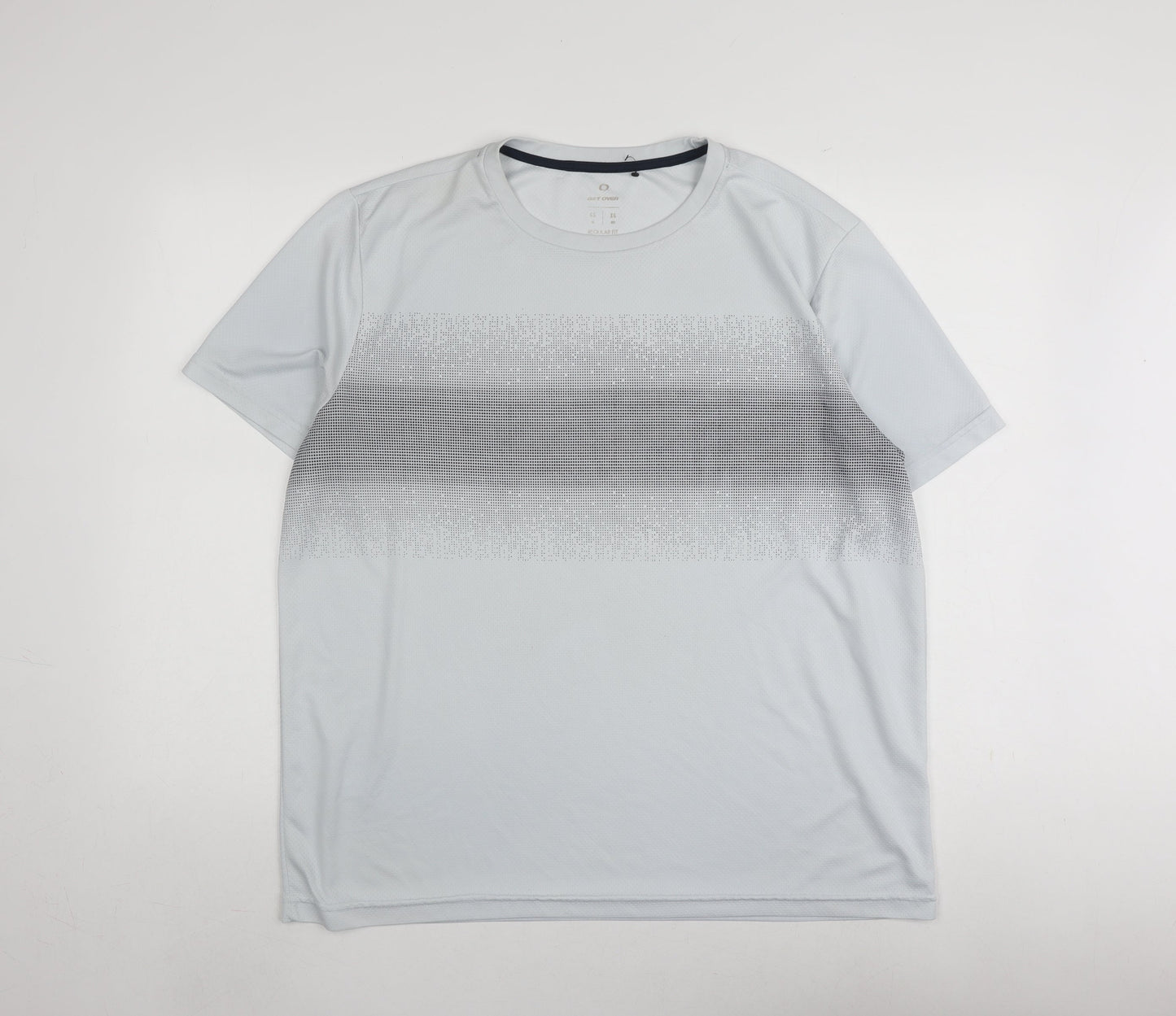 Get Over Men's White Gym T-Shirt XL Regular Fit