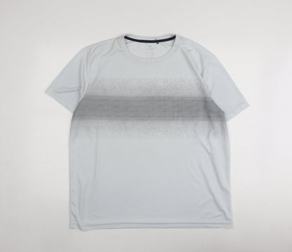 Get Over Men's White Gym T-Shirt XL Regular Fit