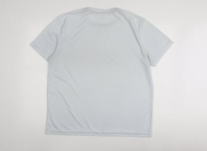 Get Over Men's White Gym T-Shirt XL Regular Fit