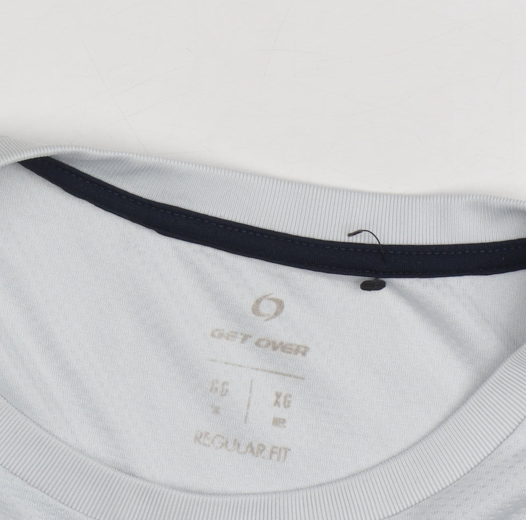 Get Over Men's White Gym T-Shirt XL Regular Fit