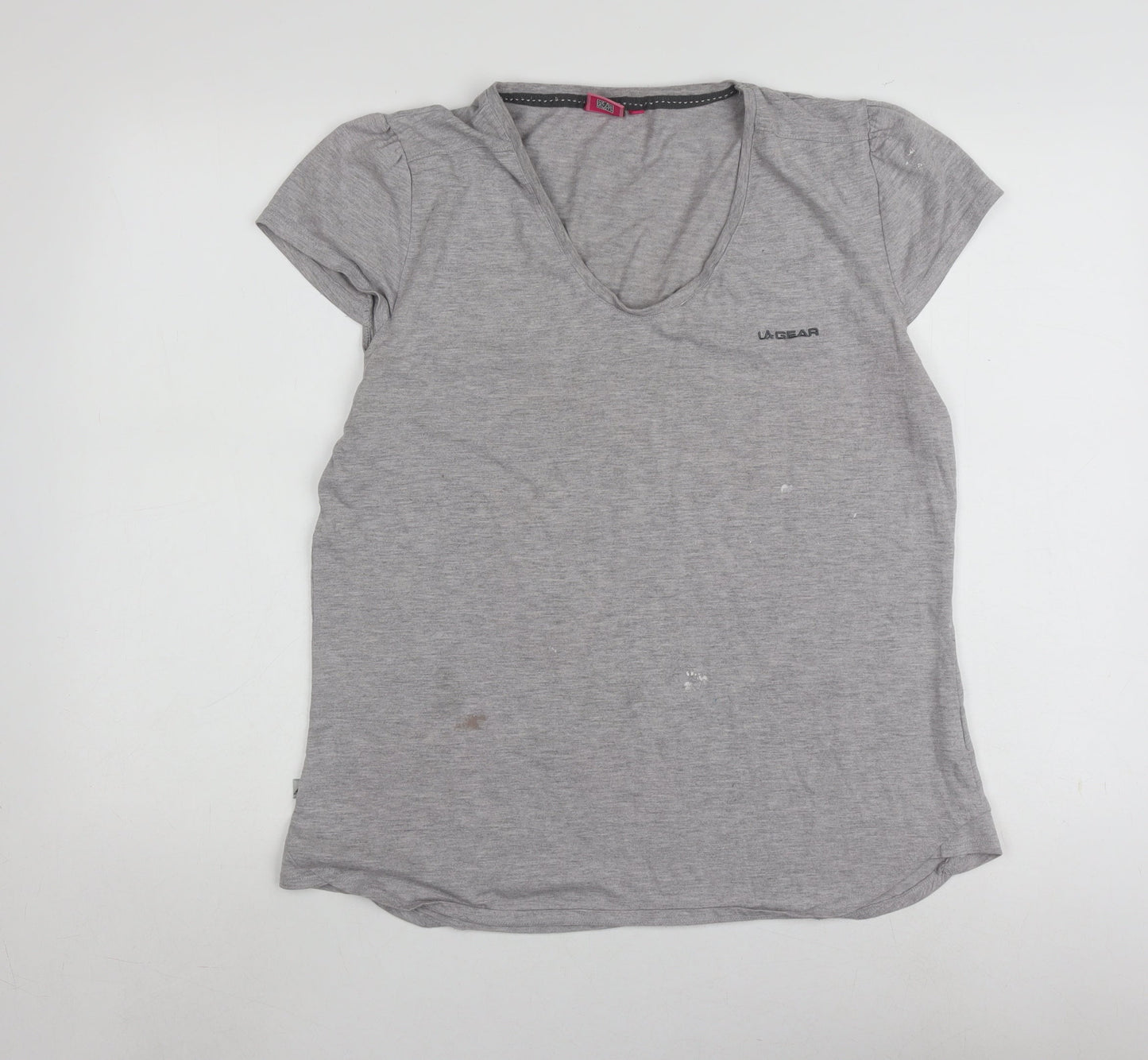 Womens UK Size 22 LA Gear Grey Basic T-Shirt