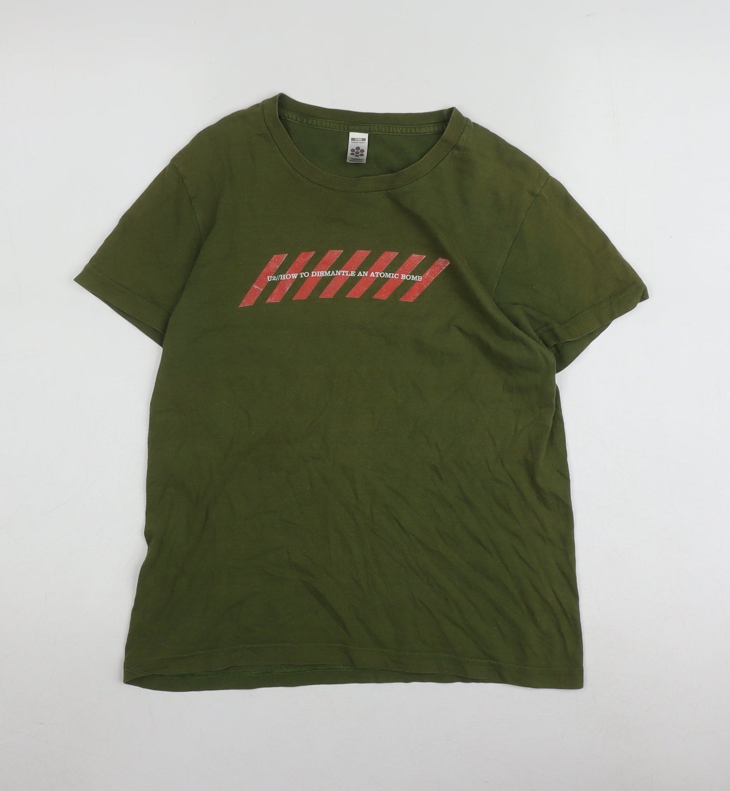 Womens UK Size L American Apparel Green Basic T-Shirt