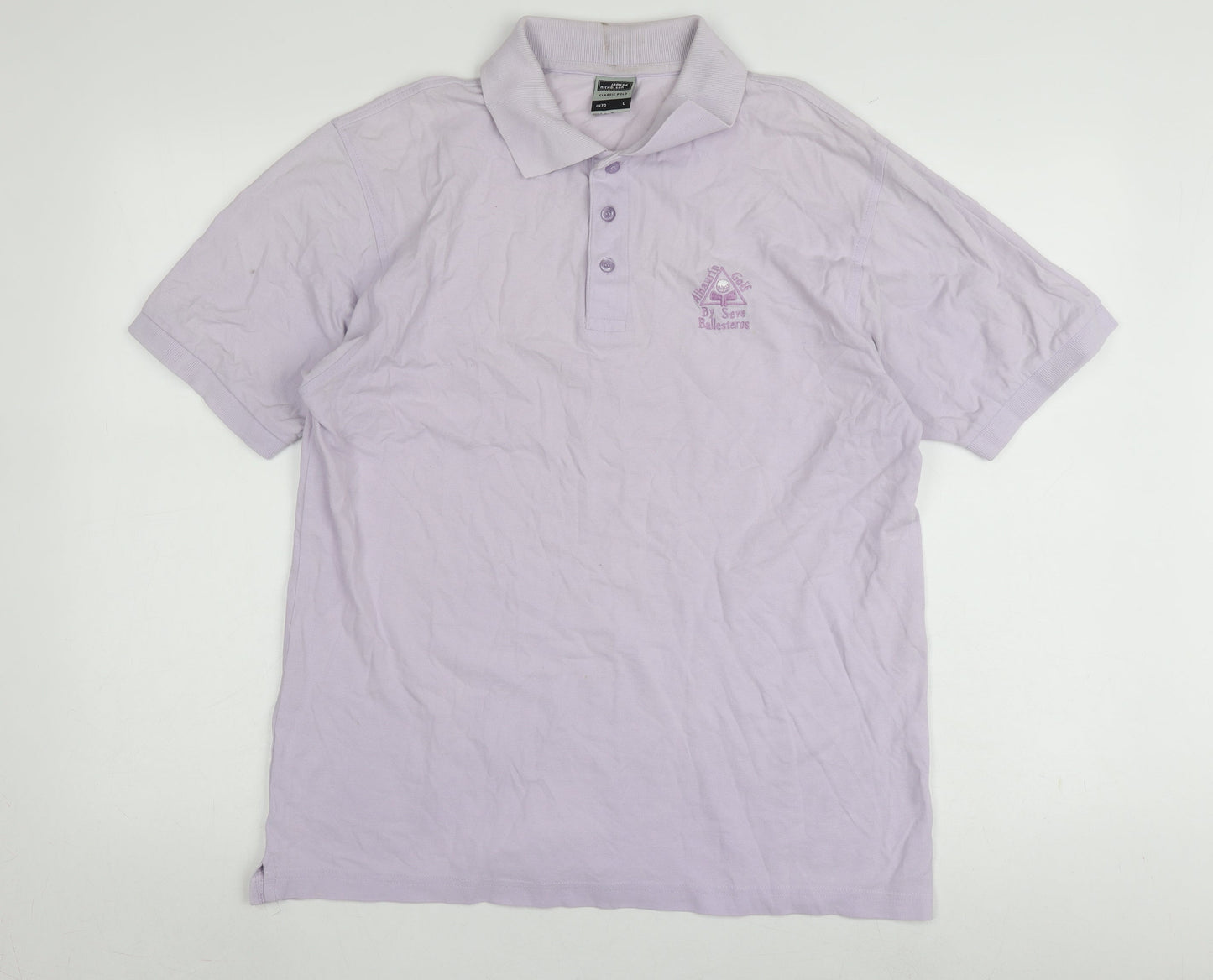 James & Nicholson Men's Purple Classic Polo L Short Sleeve