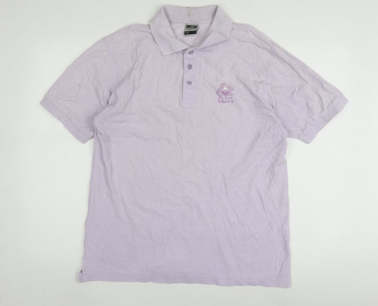 James & Nicholson Men's Purple Classic Polo L Short Sleeve