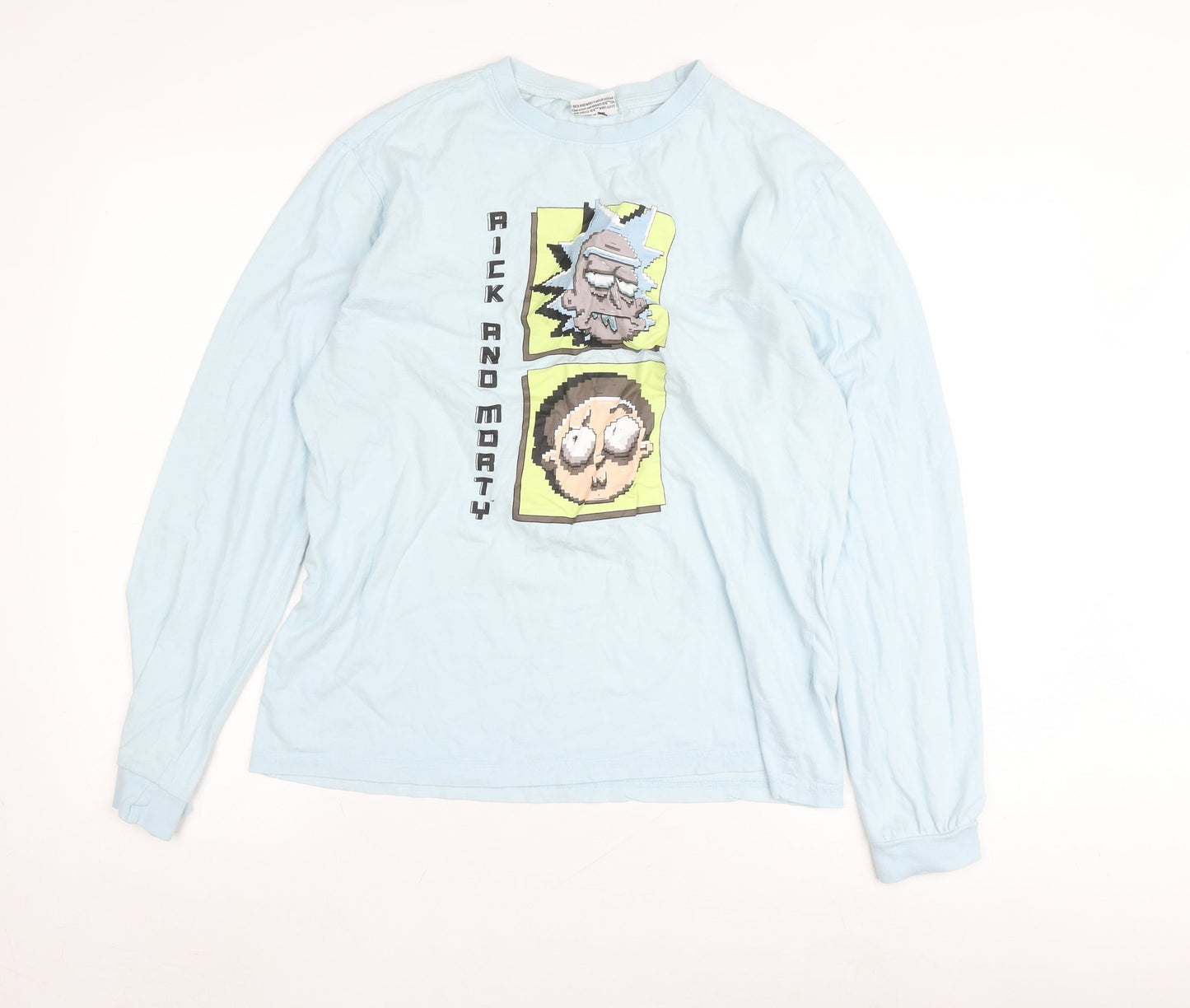 Rick and Morty Men's Blue Long Sleeve T-Shirt M