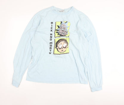Rick and Morty Men's Blue Long Sleeve T-Shirt M