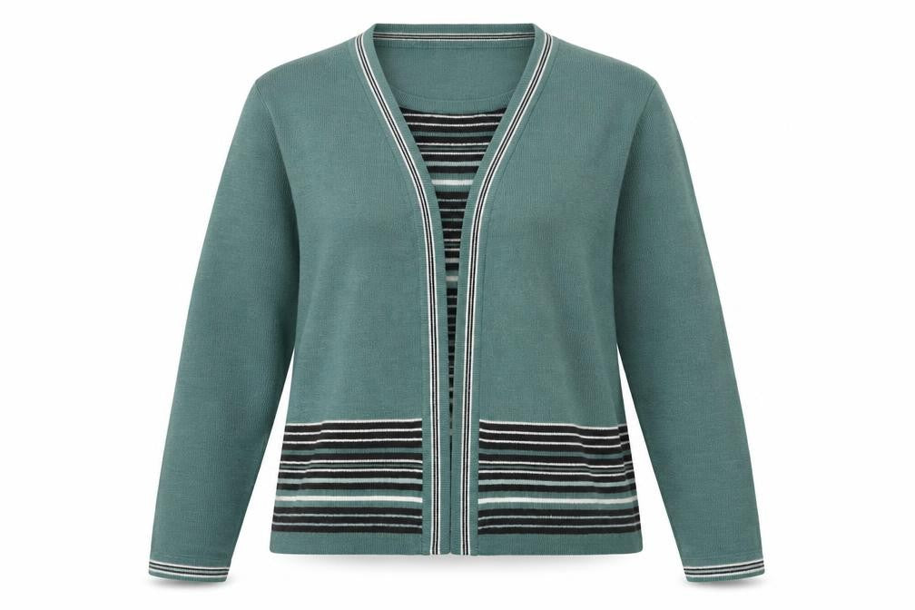 Womens UK Size M Honor Millburn Green Cardigan Jumper