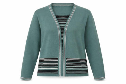 Womens UK Size M Honor Millburn Green Cardigan Jumper