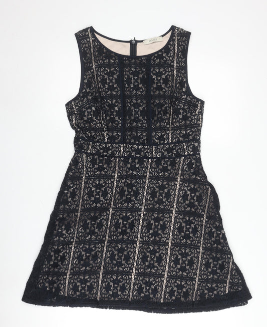 Oasis Women's Black A-Line Lace Dress, M