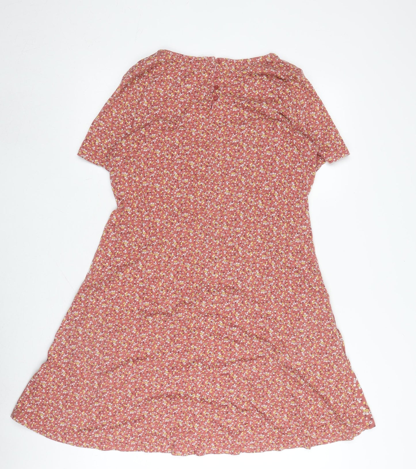 Fat Face Women's Pink Floral A-Line Dress Size 10