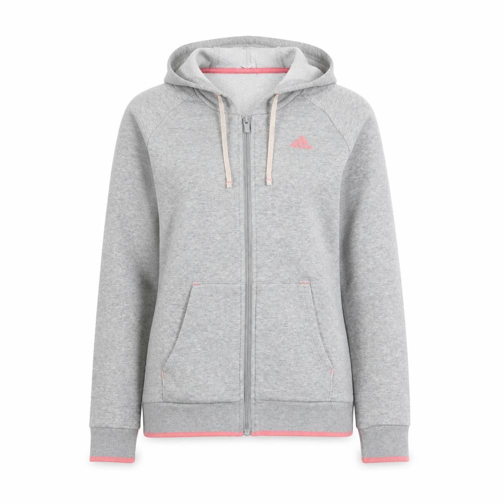 Womens UK Size XS adidas Grey Full Zip Hoodie