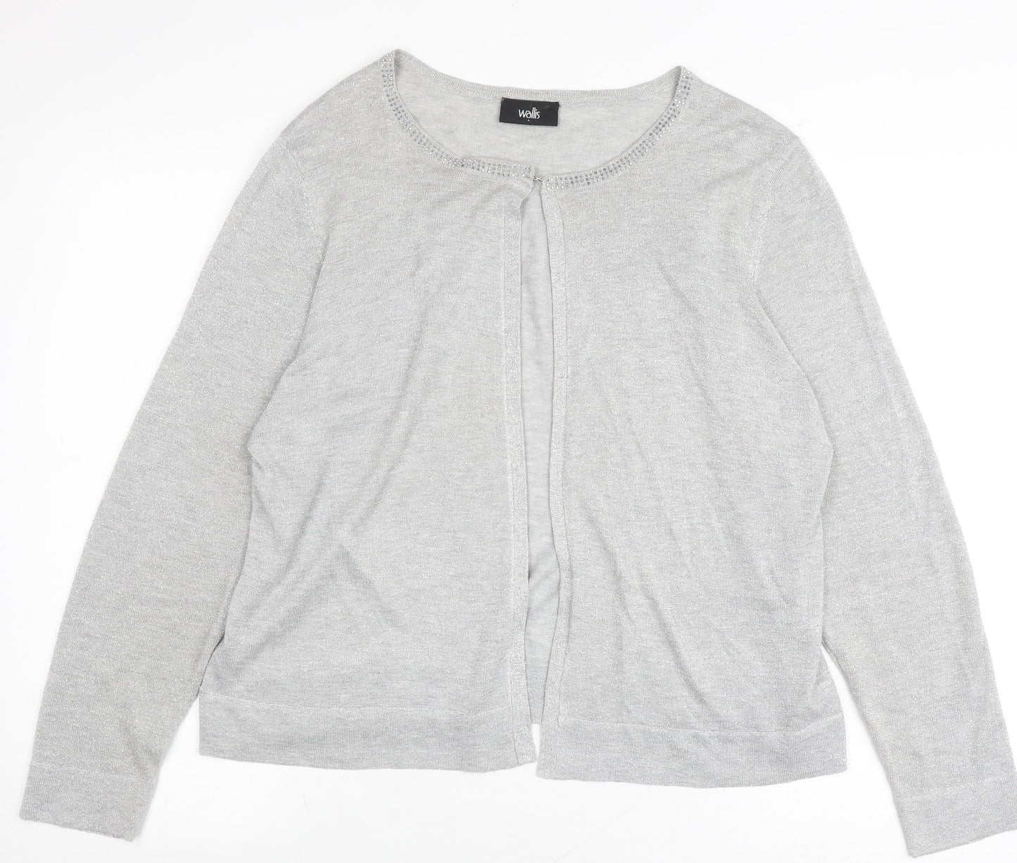Womens UK Size L Wallis Grey Cardigan Jumper