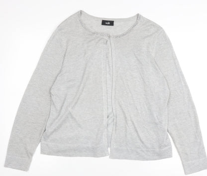 Womens UK Size L Wallis Grey Cardigan Jumper
